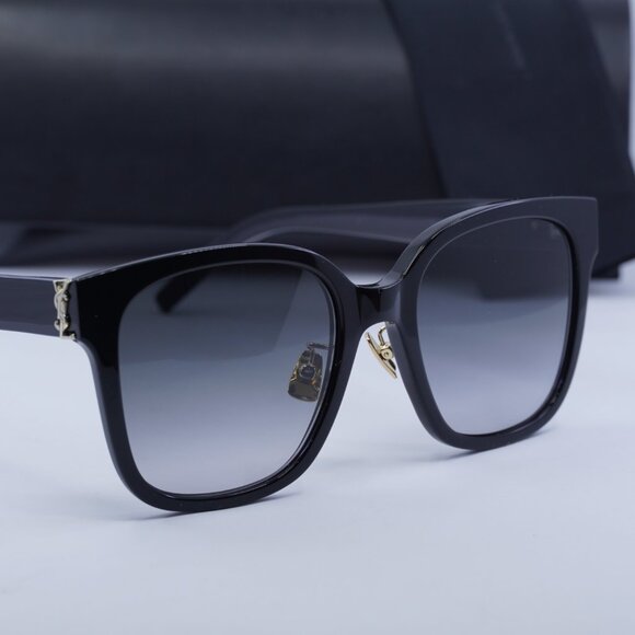 Saint Laurent SLM105/F 002 Square Sunglasses - Black/Grey main image 8